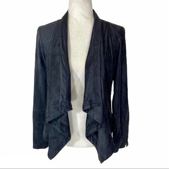 Faux suede waterfall cardigan/jacket, ladies small gray by Cupcakes & Cashmere - Picture 1 of 10